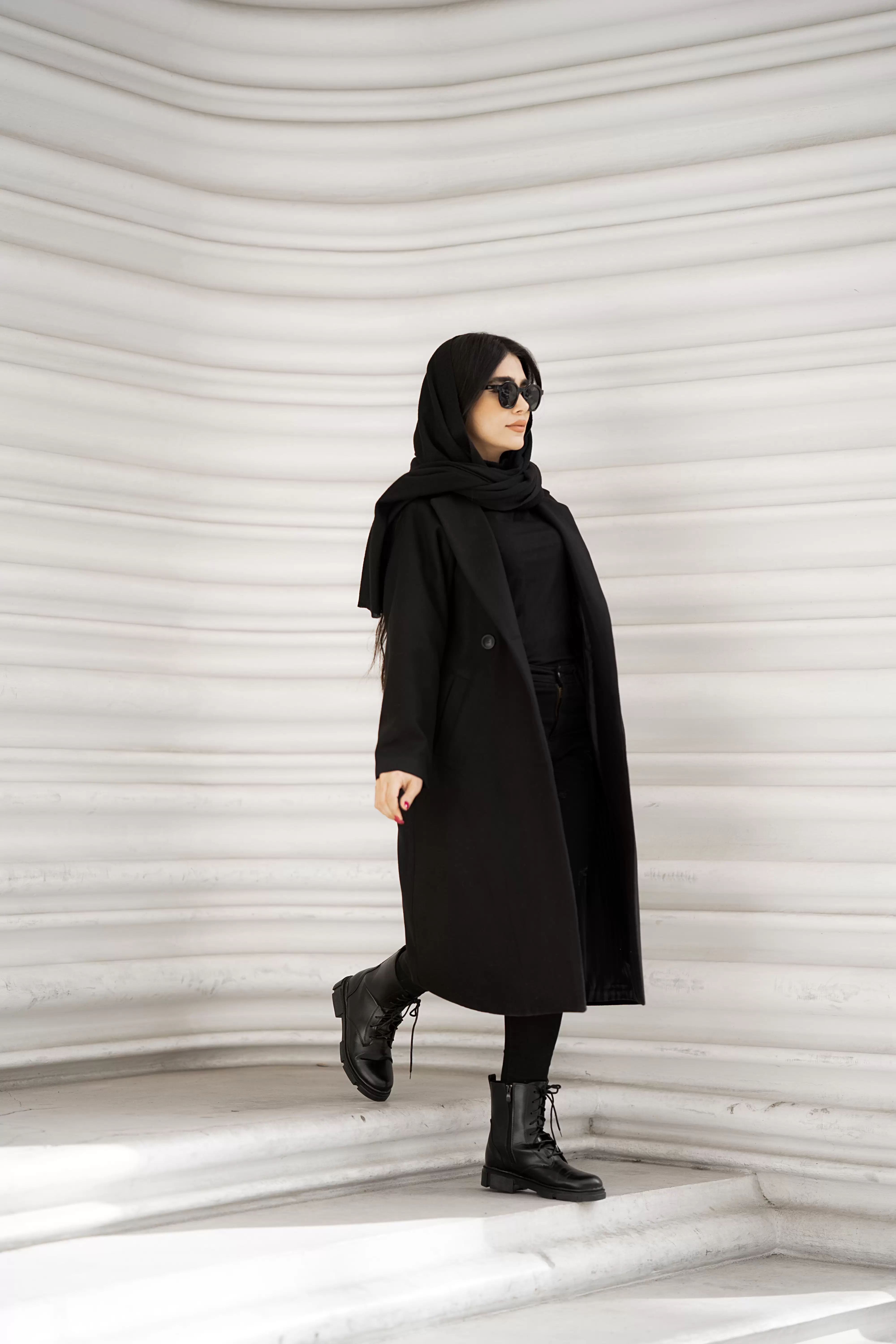 پالتو فوتر بلند زنانه قد 110 ژالین